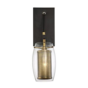Savoy House Dunbar by Brian Thomas 1 Light Wall Sconce in Warm Brass with Bronze Accents
