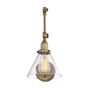 Savoy House Drake 1 Light Adjustable Wall Sconce in Warm Brass