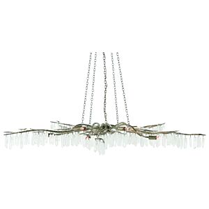 Aviva Stanoff 10-Light Chandelier in Textured Silver with Natural