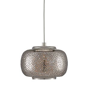 Pepper 1-Light Pendant in Painted Silver with Nickel