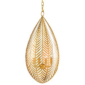 Aviva Stanoff 4-Light Chandelier in Contemporary Gold Leaf