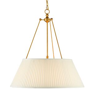 Lytham 1-Light LED Pendant in Antique Gold Leaf with White