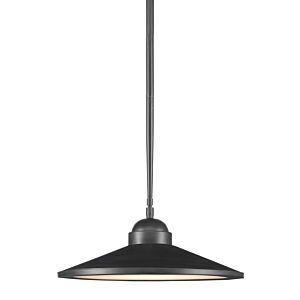 Ditchley 1-Light Pendant in Black Bronze with White