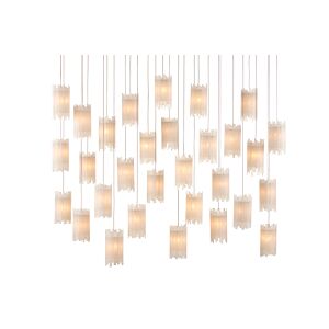 Escenia 30-Light 30 Light Pendant in Natural with Painted Silver