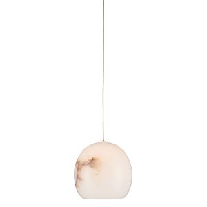 Lazio 1-Light Pendant in Natural with Painted Silver