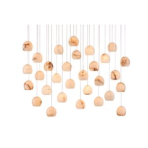 Lazio 30-Light 30 Light Pendant in Natural with Painted Silver