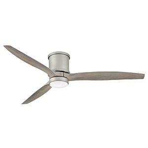 Hinkley Hover Flush Mount LED 60 Inch Indoor/Outdoor Ceiling Fan in Brushed Nickel