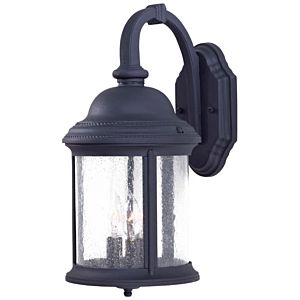 The Great Outdoors Hancock 3 Light 18 Inch Outdoor Wall Light in Black