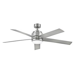 Tier LED 54 Indoor/Outdoor Ceiling Fan in Brushed Nickel"