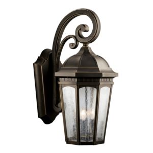 Kichler Courtyard 3 Light 26.5 Inch Outdoor XLarge Wall in Rubbed Bronze