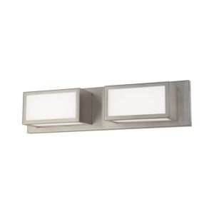 Sutter 2-Light LED Bathroom Vanity Light in Brushed Nickel