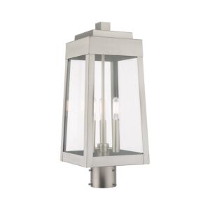 Oslo 3-Light Post-Top Lanterm in Brushed Nickel