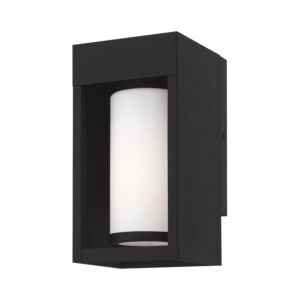 Bleecker 1-Light Outdoor Wall Lantern in Black