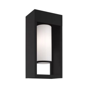 Bleecker 1-Light Outdoor Wall Lantern in Black