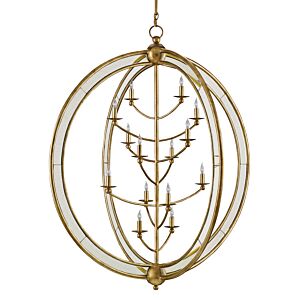 Aphrodite 14-Light 14 Light Chandelier in Gold Granello with Antique Mirror