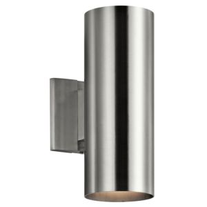 Kichler Signature 2 Light Small Outdoor Wall in Brushed Aluminum