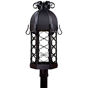 The Great Outdoors Montalbo 28 Inch Outdoor Post Light in Black