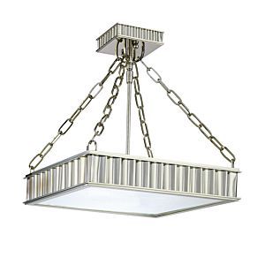 Hudson Valley Middlebury 3 Light 16 Inch Ceiling Light in Polished Nickel