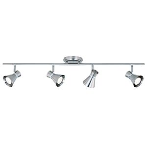 Alto 4-Light LED Directional Ceiling Light in Brushed Nickel and Chrome