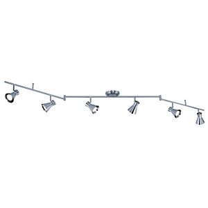 Alto 6-Light LED Swing Directional Ceiling Light in Brushed Nickel and Chrome
