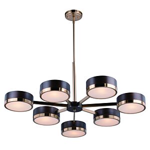Madison 7-Light Chandelier in Architectural Bronze and Natural Brass