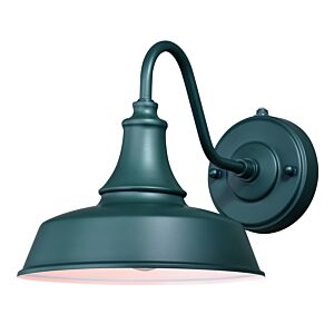 Dorado 1-Light Outdoor Wall Mount in Hunter Green and White