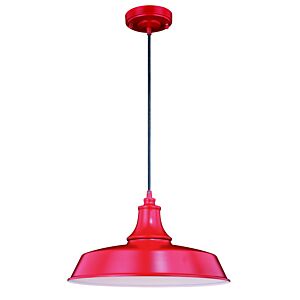 Dorado 1-Light Outdoor Pendant in Red and White
