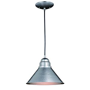 Outland 1-Light Outdoor Pendant in Brushed Pewter