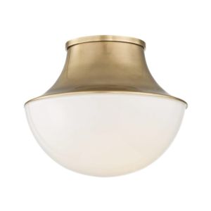 Hudson Valley Lettie Ceiling Light in Aged Brass