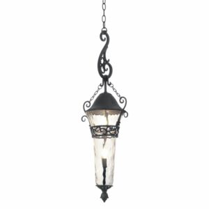 Anastasia Outdoor 2-Light Outdoor Hanging Lantern in Textured Matte Black