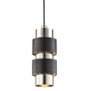  Cyrus Pendant Light in Polished Nickel and Old Bronze