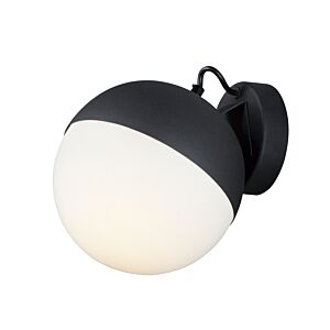 Half Moon 1-Light LED Wall Sconce in Black