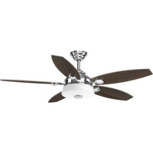 Graceful 1-Light 54" Hanging Ceiling Fan in Polished Chrome