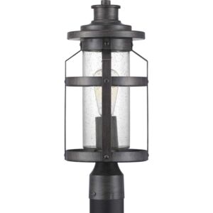 Haslett 1-Light Post Lantern in Antique Pewter