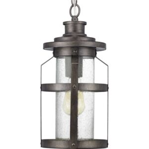 Haslett 1-Light Hanging Lantern in Antique Pewter