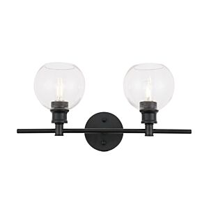 Collier 2-Light Wall Sconce in Black