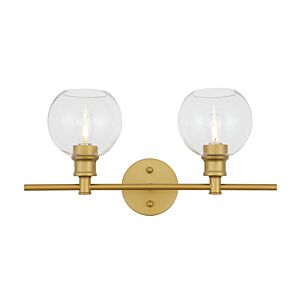 Collier 2-Light Wall Sconce in Brass