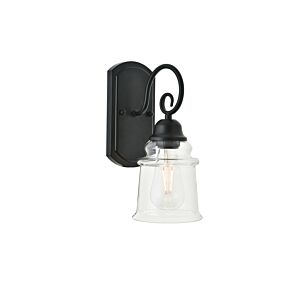 spire 1-Light Wall Sconce in Black