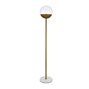 Eclipse 1-Light Floor Lamp in Brass