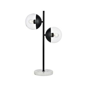 Eclipse 2-Light Table Lamp in Black