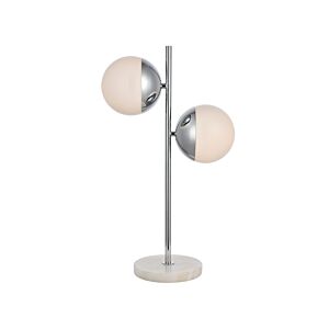 Eclipse 2-Light Table Lamp in Chrome