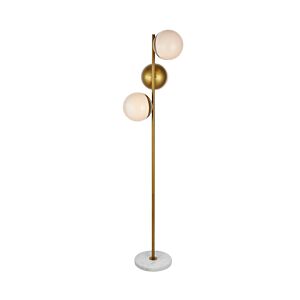 Eclipse 3-Light Floor Lamp in Brass