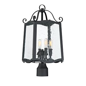 Glenwood 4-Light Post Lantern in Black