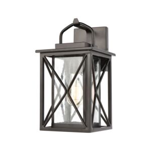Carriage Light 1-Light Outdoor Wall Sconce in Matte Black