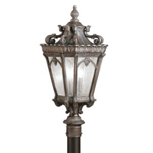 Kichler Tournai 3 Light 27 Inch Outdoor Post Lantern in Londonderry