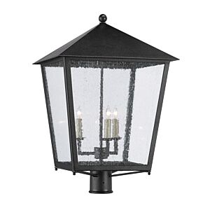Currey & Company 3 Light 21 Inch Bening Large Post Light in Midnight