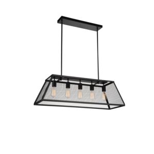 CWI Lighting Alyson 5 Light Down Chandelier with Black finish