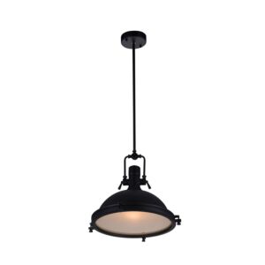 CWI Lighting Show 1 Light Down Pendant with Black finish