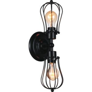 CWI Tomaso 2 Light Wall Sconce With Black Finish