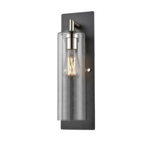 DVI Barker 1-Light Wall Sconce in Satin Nickel and Graphite